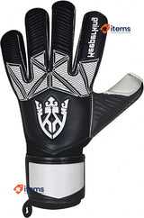 Keeperking Goalkeeper Gloves Children s Youth Adult Football Black-White 7 EU