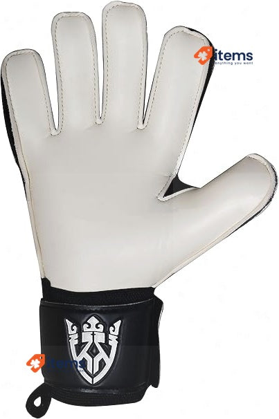 Keeperking Goalkeeper Gloves Children s Youth Adult Football Black-White 7 EU