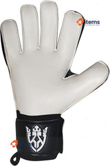 Keeperking Goalkeeper Gloves Children s Youth Adult Football Black-White 7 EU