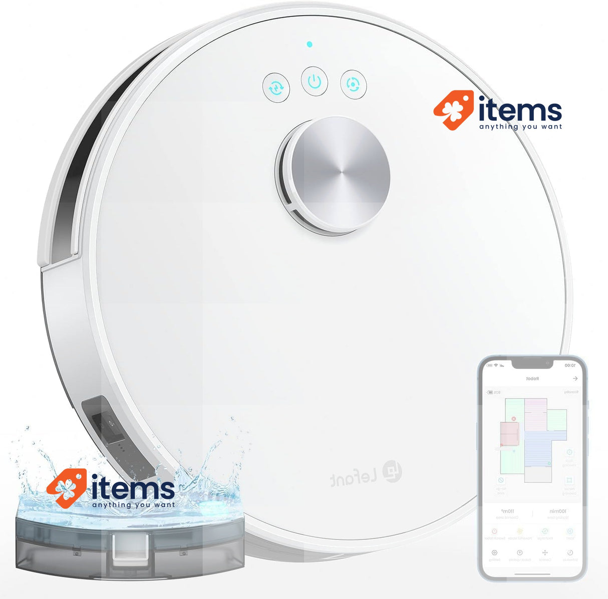 Lefant M1 Robot Vacuum Cleaner with Wiping Function Mop Robot White