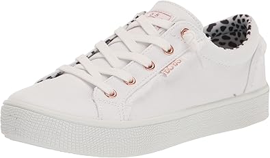 Skechers Women's Bobs B Extra Cute Sneaker White Canvas 8 UK