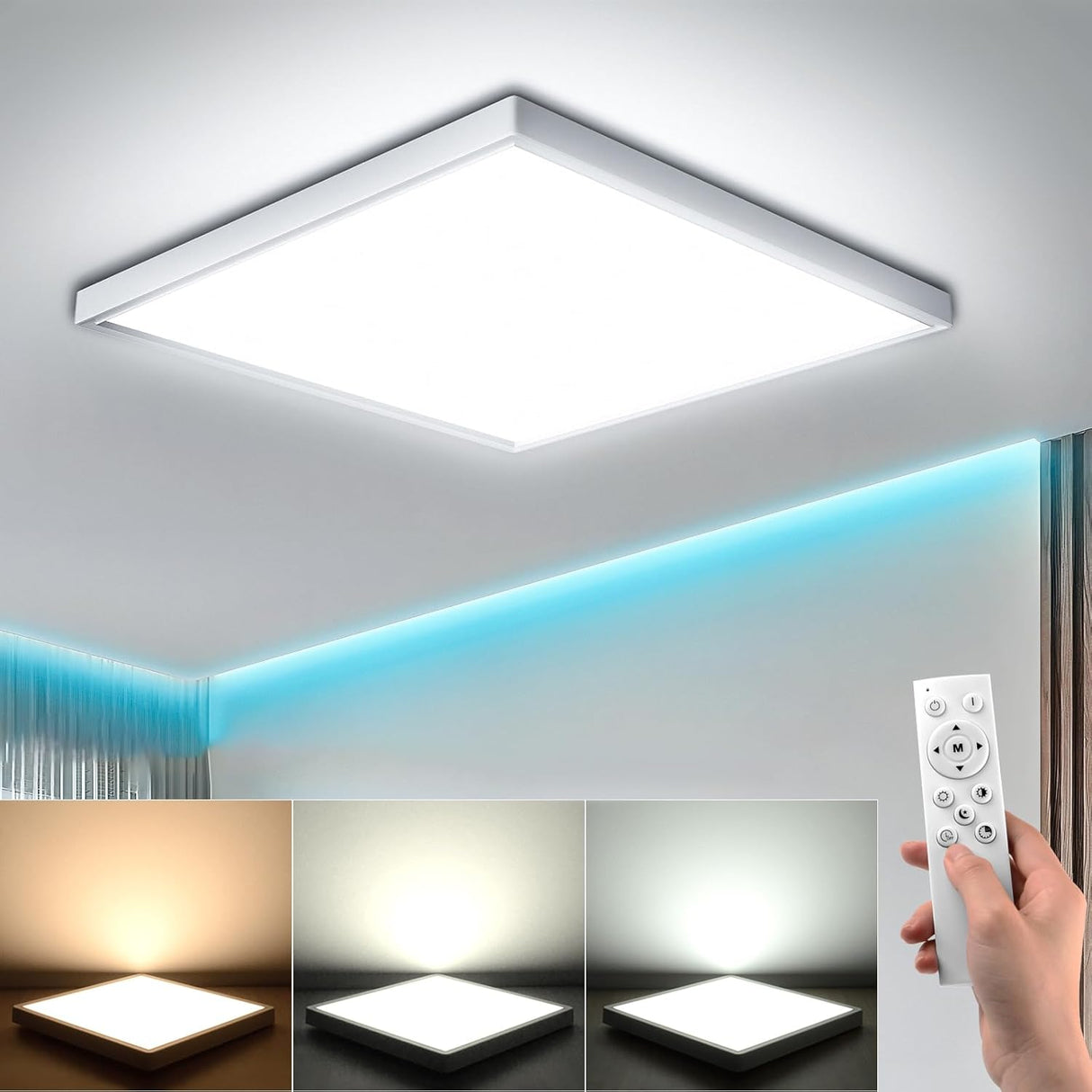 EASY EAGLE LED Ceiling Light Dimmable with Remote Control 36W