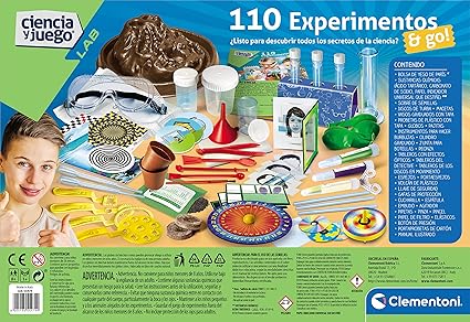 Clementoni- 110 Experiments, Scientific Game Chemistry Ages 8 + (55474)