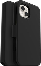 OtterBox Strada Via Protective Case for iPhone 14 Plus with Card Holder, Black