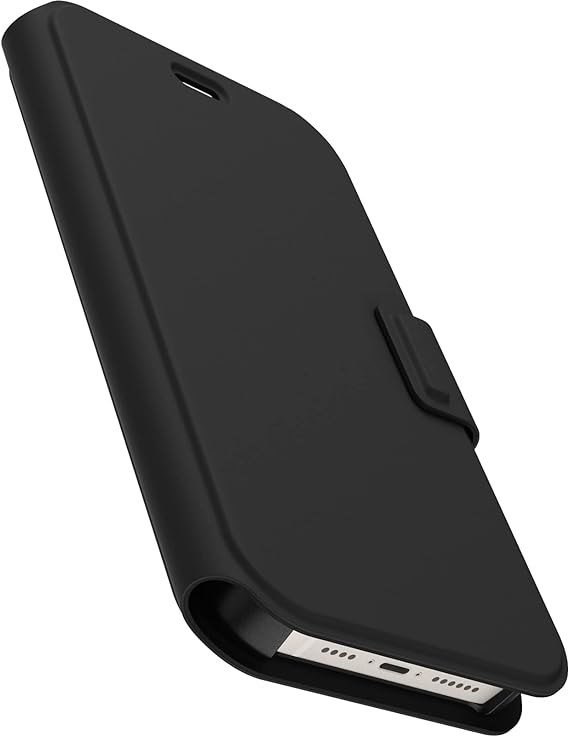 OtterBox Strada Via Protective Case for iPhone 14 Plus with Card Holder, Black