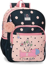 Enso Friends Together School Backpack Adaptable to Car Pink 30x38x12 cms