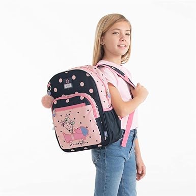 Enso Friends Together School Backpack Adaptable to Car Pink 30x38x12 cms