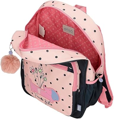 Enso Friends Together School Backpack Adaptable to Car Pink 30x38x12 cms