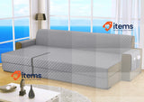 sevi's Sofa Cover L Shape 250 cm Waterproof Sofa Cover Corner Light Grey