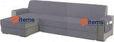 sevi's Sofa Cover L Shape 300 cm Waterproof Sofa Cover Grey Corner Reversible