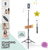 Intempo EE7222BLKSTKEU7 Selfie Light Stand, 26 cm Ring Light With 3 Modes