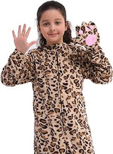 Sincere Party Fleece Cheetah Onesie Costume Halloween Leopard Costume for Kids