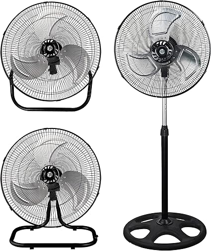 Melchioni Family MF1712TRIO 3 in 1 Industrial Fan Black/Steel