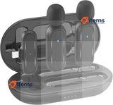 Gimpro Microphone with Charging Case Black MC1X(A) or Vlog Tiktok -iPad-iPhone