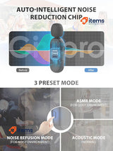Gimpro Microphone with Charging Case Black MC1X(A) or Vlog Tiktok -iPad-iPhone