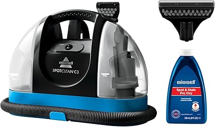 BISSELL SpotClean C3 Triple Action Spray, Brush and Suction Black