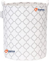 Sea Team 19.7in Cotton Fabric Folding Laundry Hamper Bucket/Basket, Waterproof