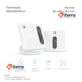 Garza Smart Wi-Fi Thermostat for Boiler & Heater with Adapter White, 100x100x19