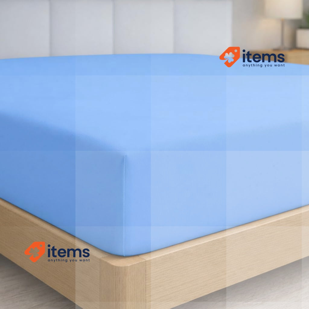 Degrees Home Collection Fiited Sheet Blue Microfiber 150 x 190 x 33 Adjustable