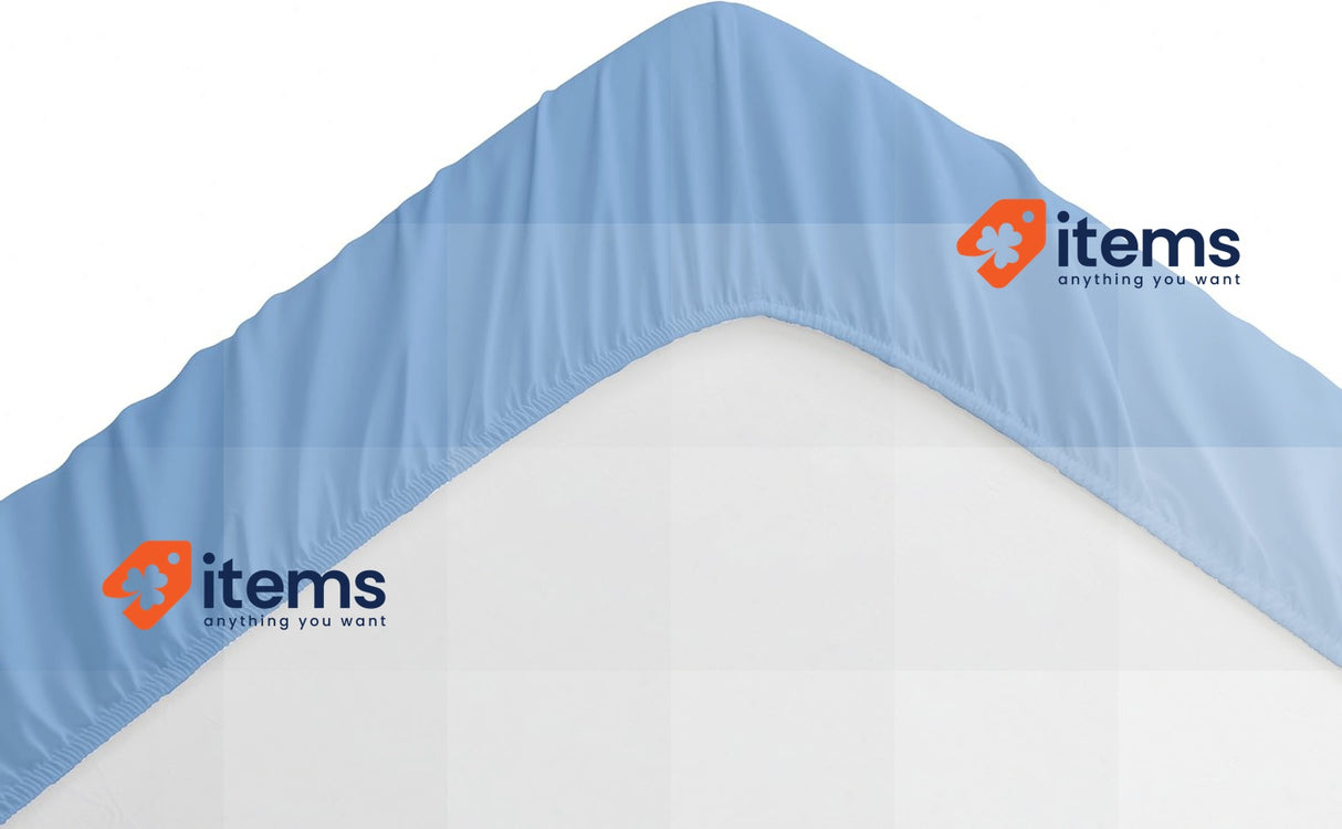 Degrees Home Collection Fiited Sheet Blue Microfiber 150 x 190 x 33 Adjustable