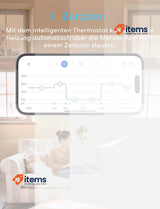 Meross Wifi Smart Thermostat For Boilers, Wall Heating Gas/Water Compatible LED