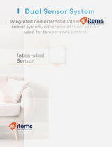 Meross Wifi Smart Thermostat For Boilers, Wall Heating Gas/Water Compatible LED