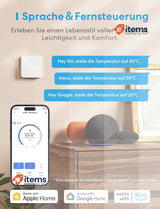 Meross WiFi Smart Thermostat for Boilers, Wall Heating Thermostat