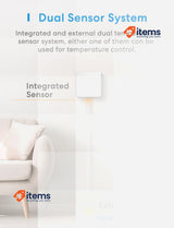 Meross Wifi Smart Thermostat For Boilers, Wall Heating Gas/Water Compatible LED