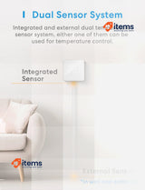 Meross Wifi Smart Thermostat For Boilers, Wall Heating Gas/Water Compatible LED
