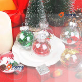 YeahBoom 20 x Clear Plastic Fillable DIY Christmas Baubles, 6 cm