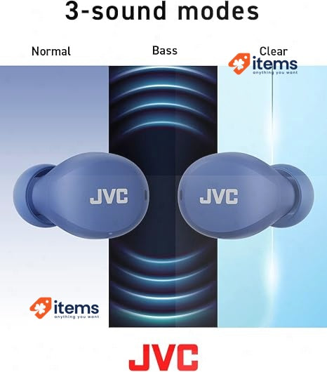 JVC Gumy Mini Wireless Headphones Blue HA-Z66T-A True Earbuds 23 Playback