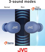 JVC Gumy Mini Wireless Headphones Blue HA-Z66T-A True Earbuds 23 Playback