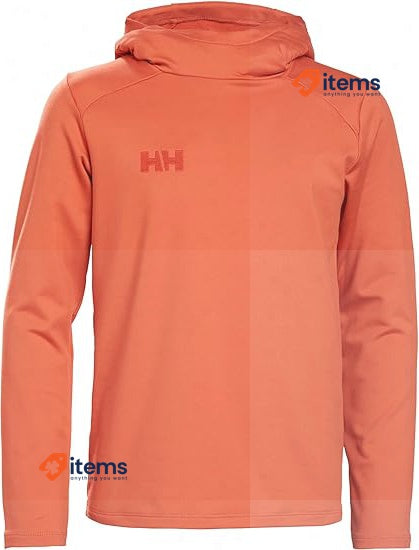 Helly Hansen Unisex Kids Jr Verglas Light Hoodie Shirt Terracotta For 16 Years