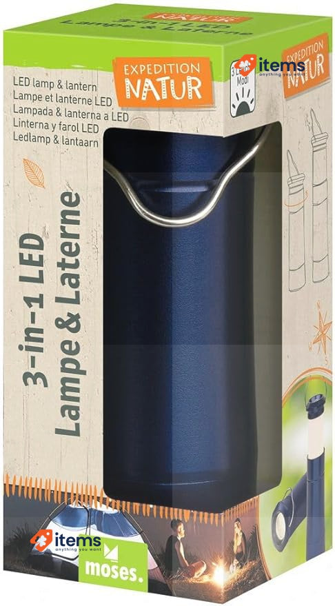 Moses LED Camping Light for Kids Expedition, Dark Blue [Energy Class A]