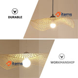 OSALADI Pendant Light Boho Rattan Pendant Lamps Hand Woven Natural
