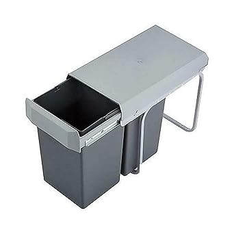 WESCO Double-Boy 755611-11 Built-In Waste Bin Made of Plastic in Anthracite