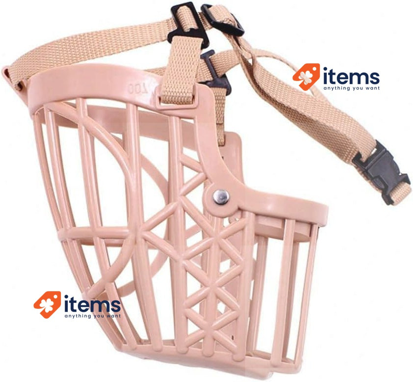 CABLEPELADO Dog Muzzle for Dogs, Snout Circumference: 4.5 cm, Beige, S