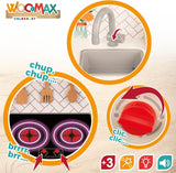 WOOMAX 49549 Toy Kitchen with Light and Sound with Ceramic Hob and Cooker Hood