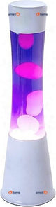 "FISURA - Purple and White Lava Lamp" White Base, Purple Liquid and White Spare