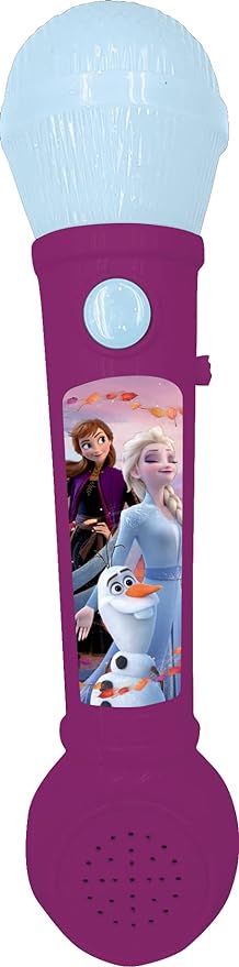 Lexibook Frozen Light Microphone for Kids, Musical Game Purple/Blue, MIC80FZ