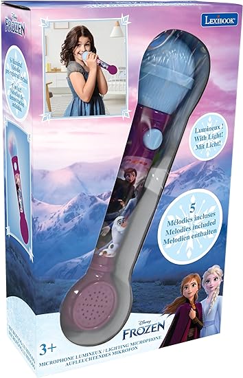 Lexibook Frozen Light Microphone for Kids, Musical Game Purple/Blue, MIC80FZ