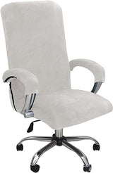 LIFEDX Velvet Plush Office Chair Cover with Armrest XL