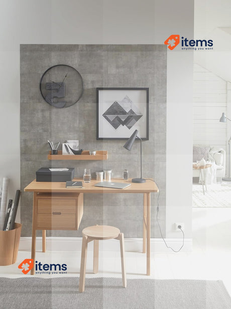 d-c-fix PVC Wall Panels Solid Concrete 30.5 x 30.5 cm Pack Of 6 Easy To Install