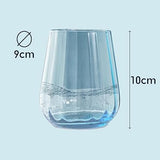 Livellara Milano Tumbler 400 ml Glass, Set of 6 Turquoise