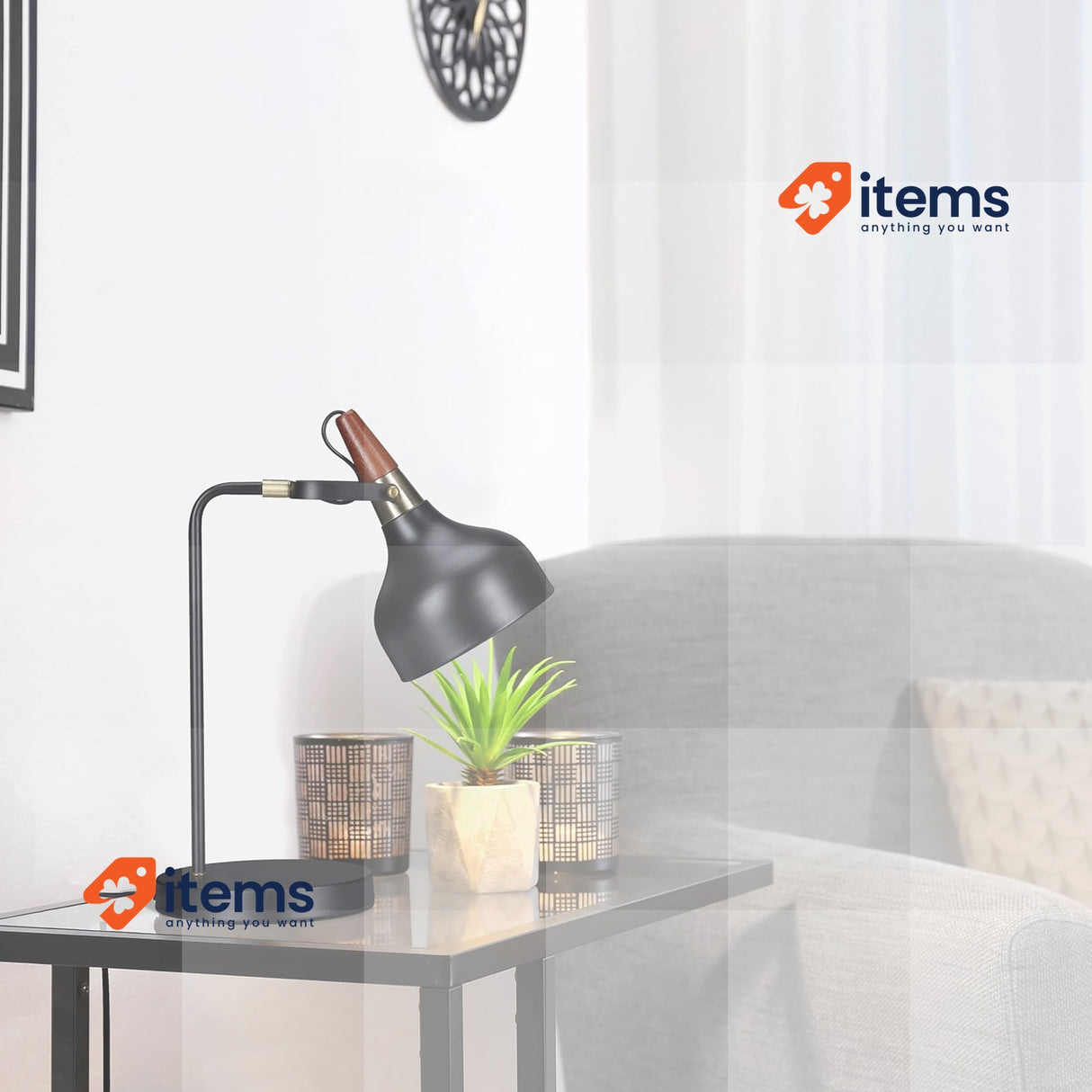 Relaxdays Retro Desk Lamp, Adjustable Articulated Arm, E27 Socket, Swivelling