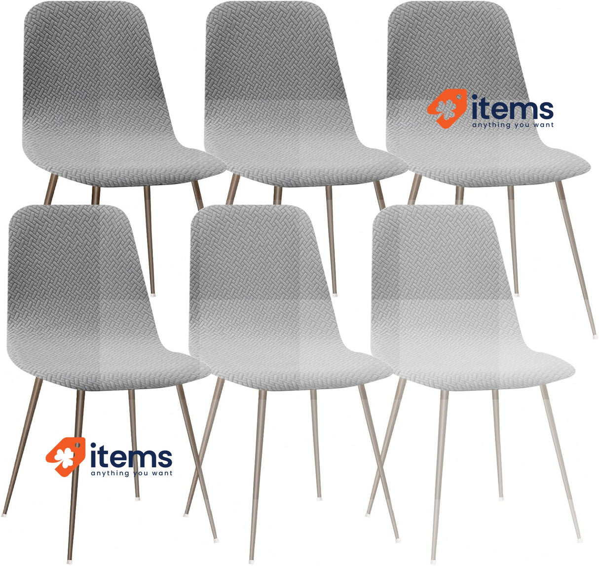 Lydevo Shell Covers For Dining Chairs 6 Stretch Brown Backrest Pieces Round Room