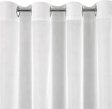 Eurofirany LUCY Voile Curtain, Sheer Curtain with Rufflette Tape White