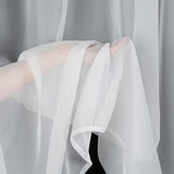 Eurofirany LUCY Voile Curtain, Sheer Curtain with Rufflette Tape White