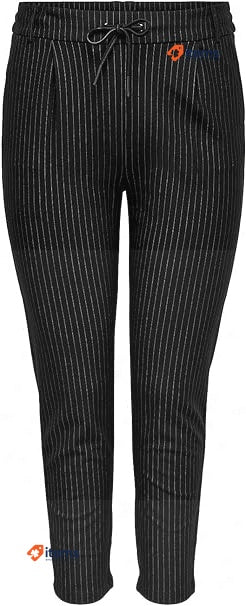 ONLY CARMAKOMA Women's Cargoldtrash Pant Noos Black Stripes Pinstripe 48W/32L