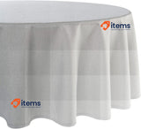 Wien Home Modern All-Season Stain Protection Table Cloth, Grey, 160 cm, Round